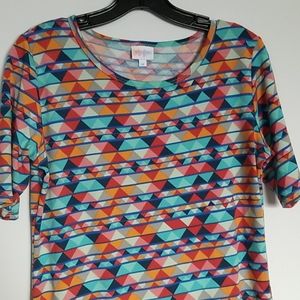 LuLaRoe Julia Geometric Pattern Dress M
